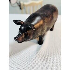 Dark Brown pig figure/statue 16 inch length.